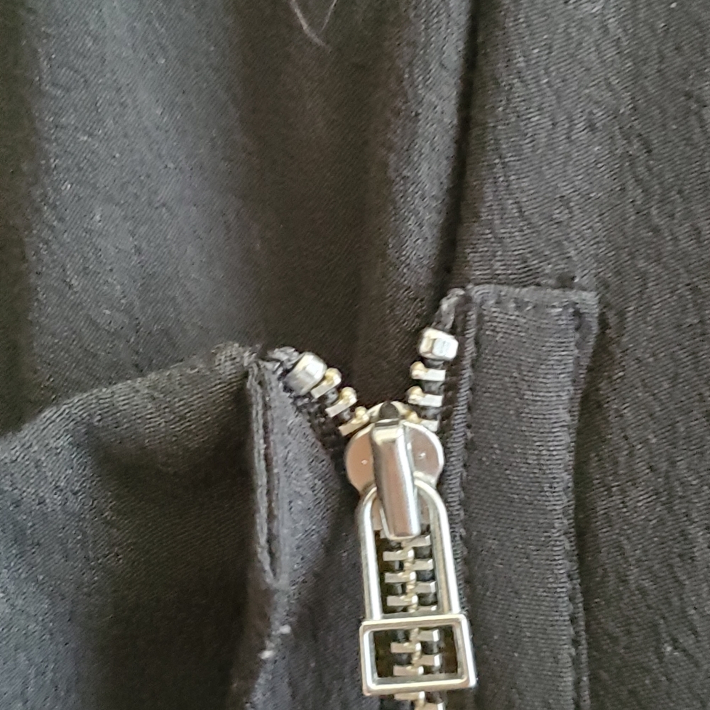 ARITZIA Babaton Medium Size Oliver Black Blouse Jacket Moto Zip Crepe Viscose - Picture 7 of 15